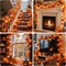 1Pack Fall Garland with Lights Battery Operated,10FT 50 Orange Bulbs Lighted(Orange)7.99 x 6.97 x 4.21 inches